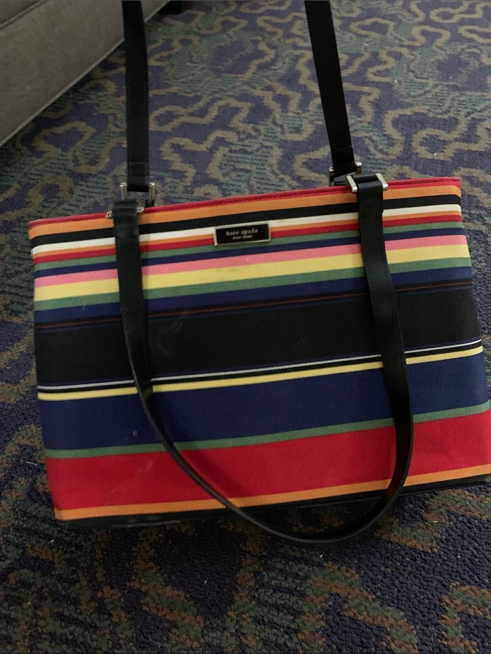 Vintage Kate spade rainbow tote bag